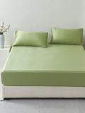 Glaze Green Solid Color Tencel™ Fitted Sheet