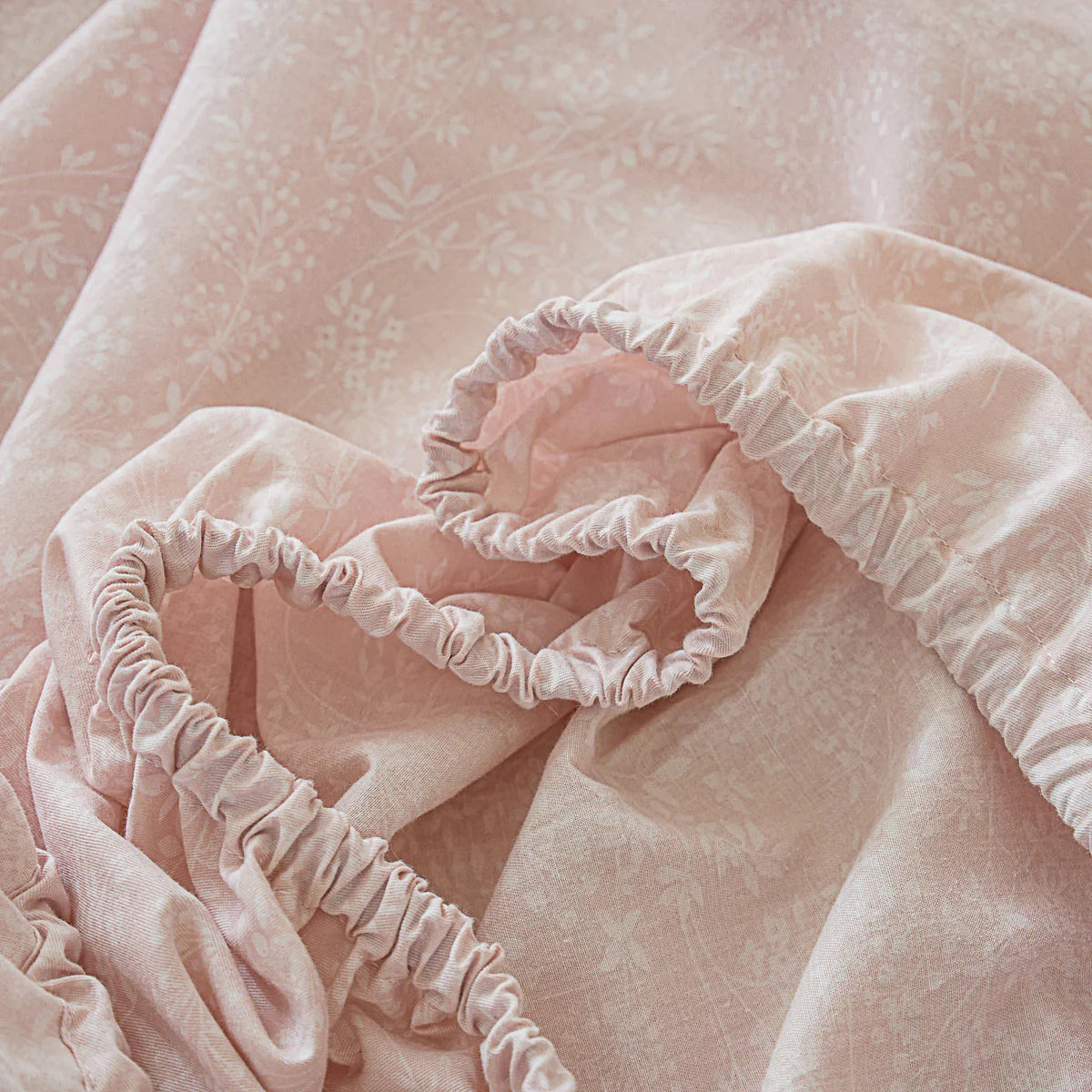 Kai Jade Pink Cotton Fitted Sheet