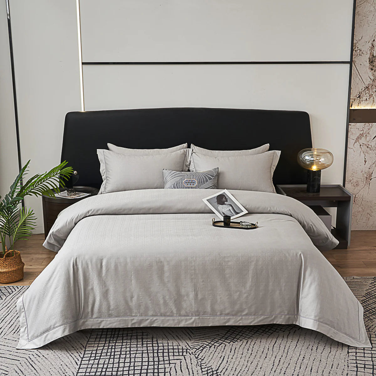 Troy Jacquard Premium Cotton Fitted Sheet Set