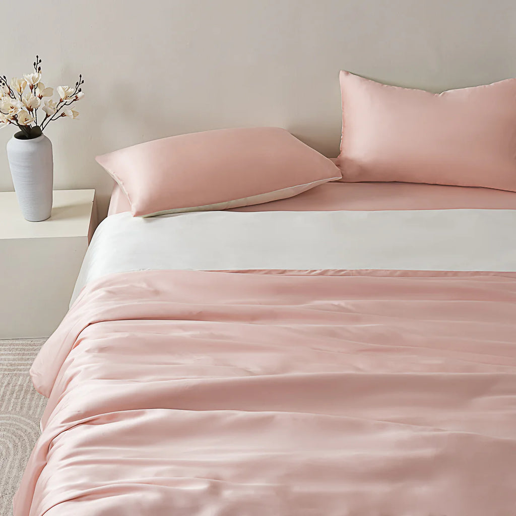 Water Pink Tencel™ Fitted Sheet Set