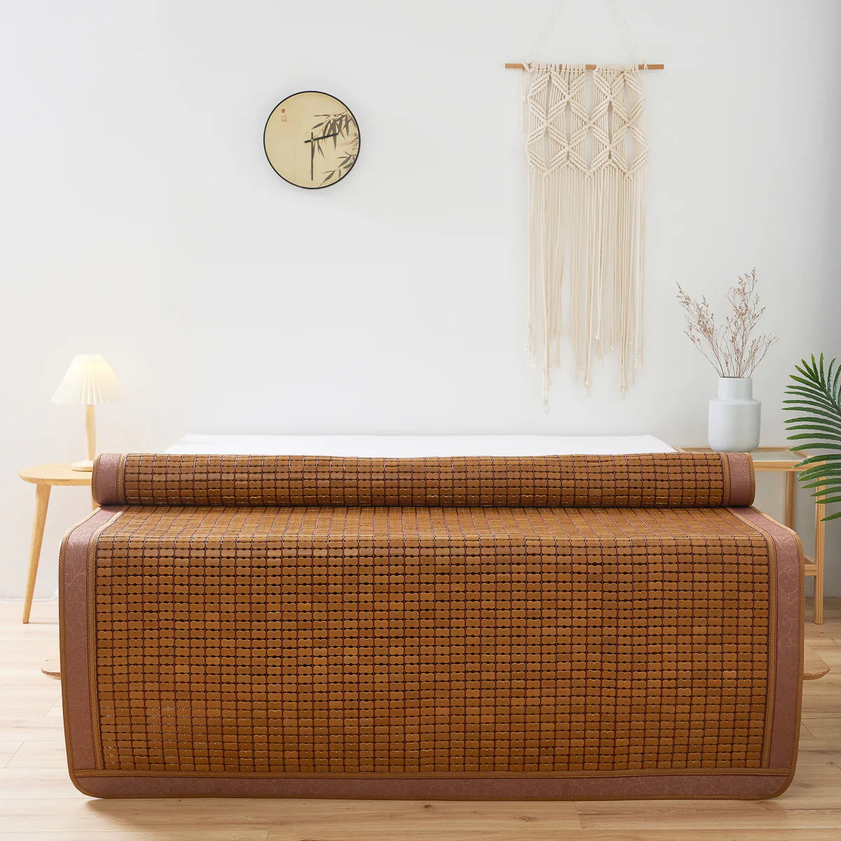 Carbonized Bamboo Mahjong Summer Mattress Topper