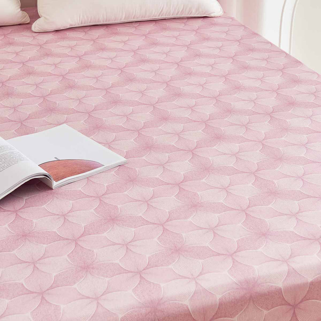 Breezy Pink Premium Cotton Fitted Sheet