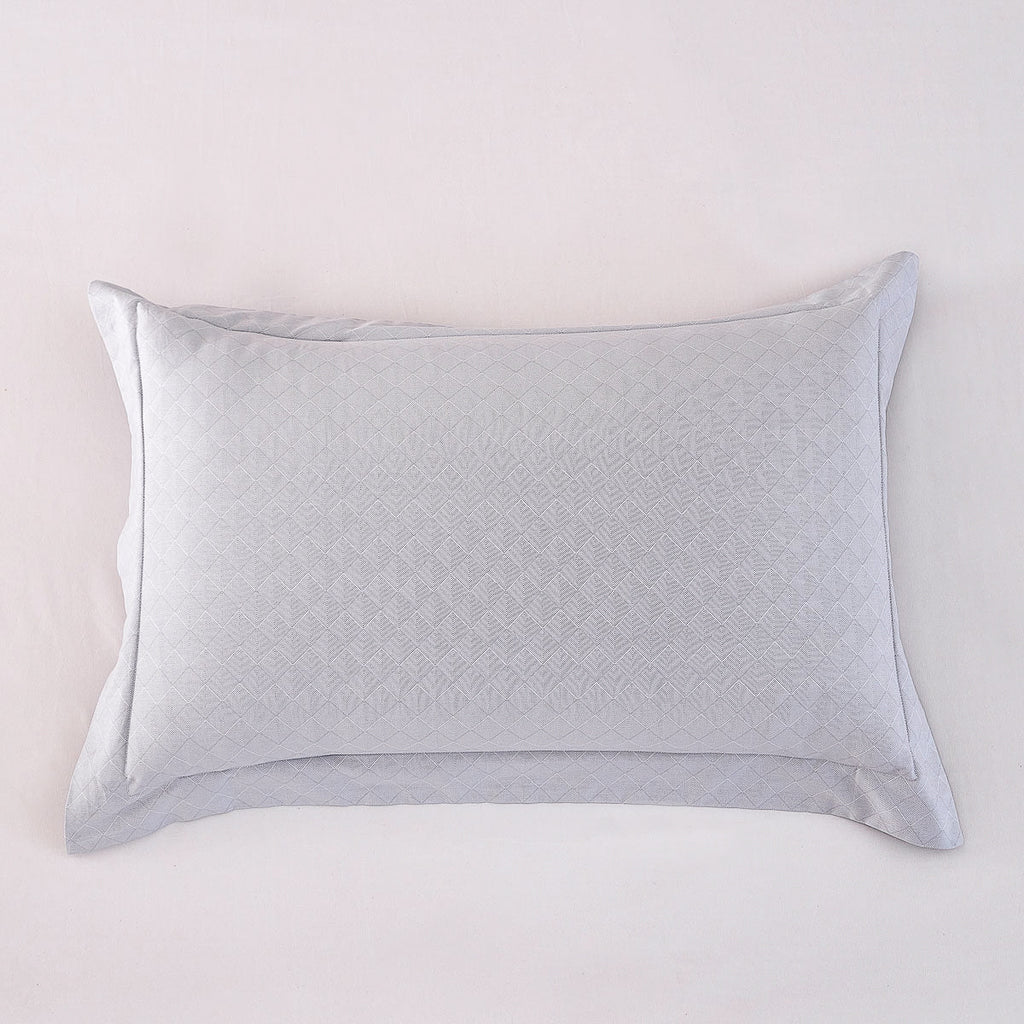 Alpha-Glacier Gray Cotton Pillow Sham